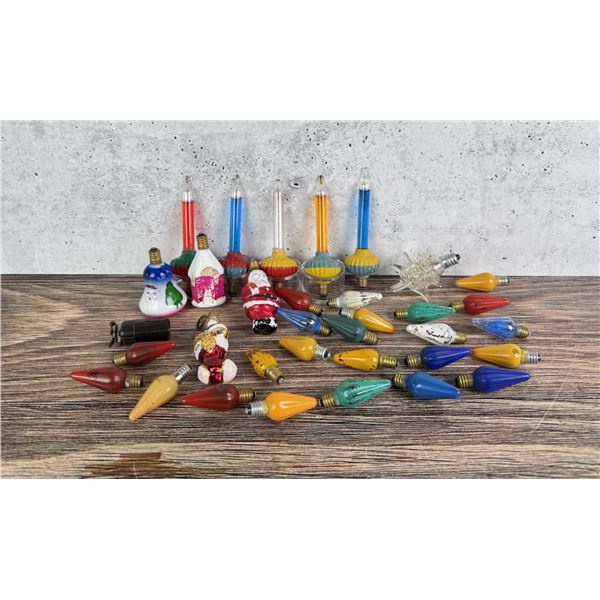Collection of Antique Christmas Bulbs Lights
