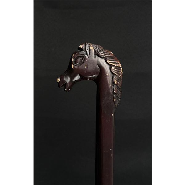 Folk Art Horse Head Cane Walking Stick