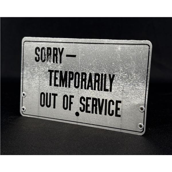 Bell Pay Phone Telephone Out of Service Sign