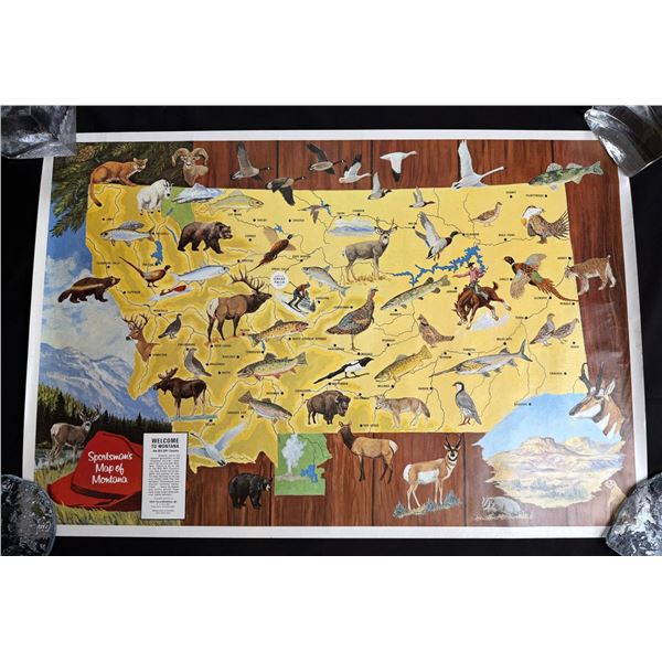 Sportman's Map of Montana Great Falls Brewery