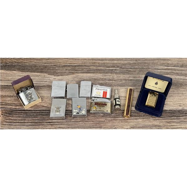 Collection of Vintage Zippo Lighters