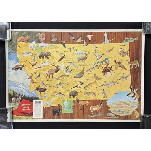 Sportman's Map of Montana Great Falls Brewery