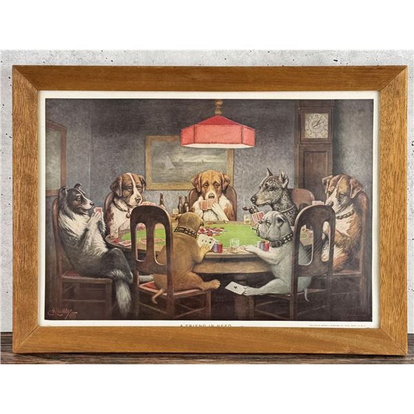 A Friend in Need Dogs Playing Poker Print