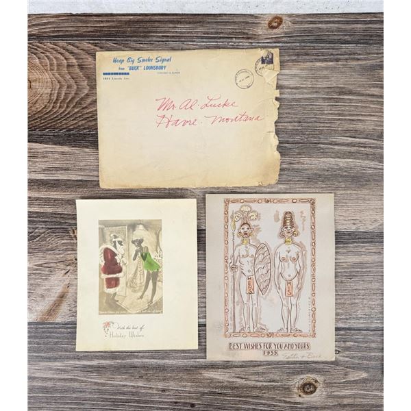 Buck Lounsbury Black Americana Christmas Cards