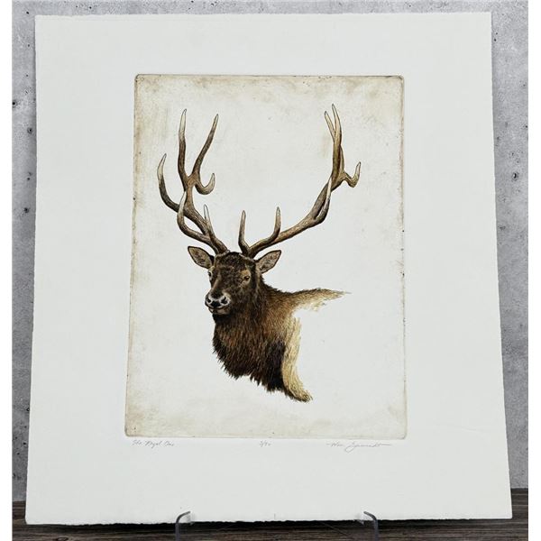 William Gamradt The Royal One Elk Etching Print