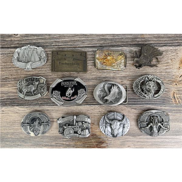 Collection of Vintage Western Belt Buckles