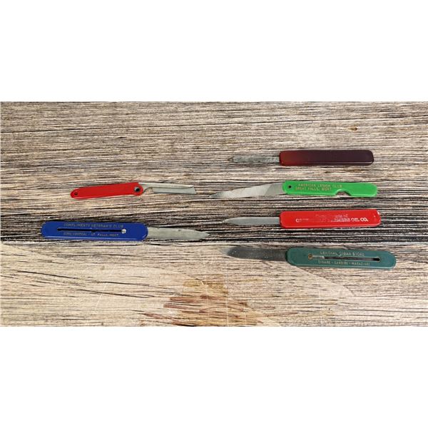 Group of Advertising Slide Pocket Knives