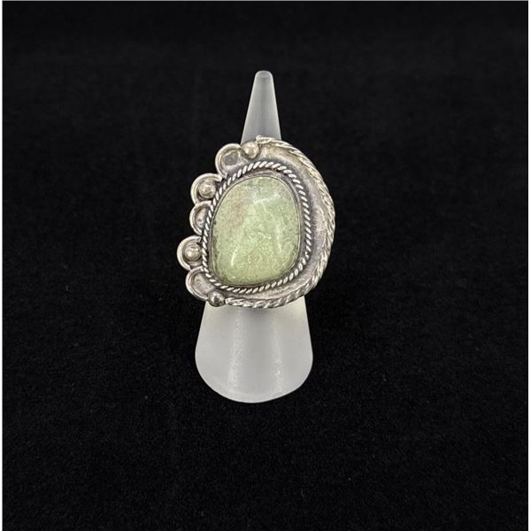 Navajo Sterling Silver Green Turquoise Ring