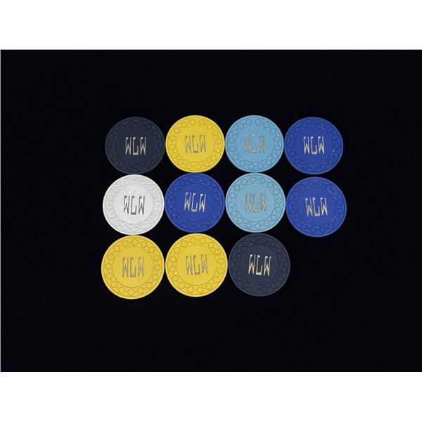 Collection of Montana Illegal Saloon Poker Chips