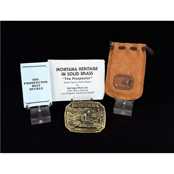 Bob Scriver Montana The Prospector Belt Buckle