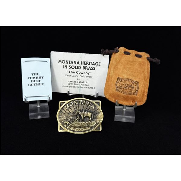 Bronze Montana The Cowboy Belt Buckle