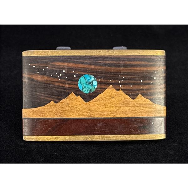Kenneth Reid New Mexico Inlaid Belt Buckle