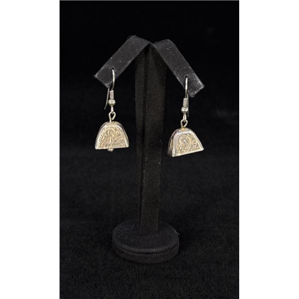 Montana Cowgirl Sterling Cowbell Earrings