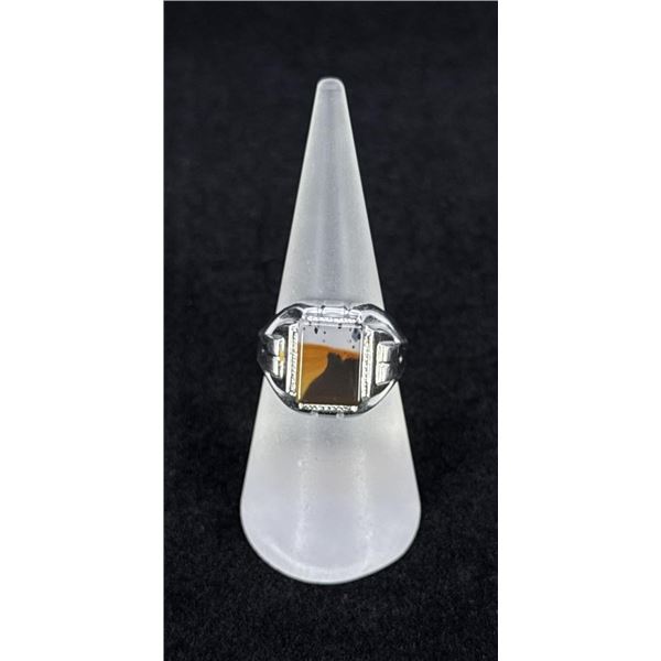 Sterling Silver Montana Picture Agate Ring