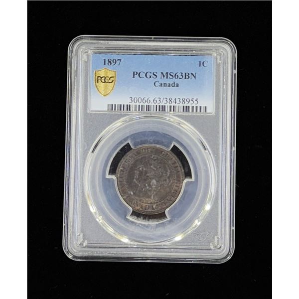 1897 Canada 1 Cent Penny PCGS MS63BN