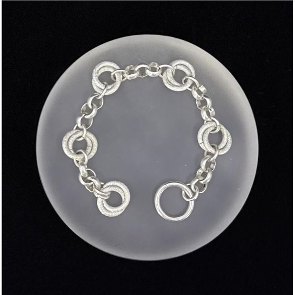 Sterling Silver Halo Chain Bracelet