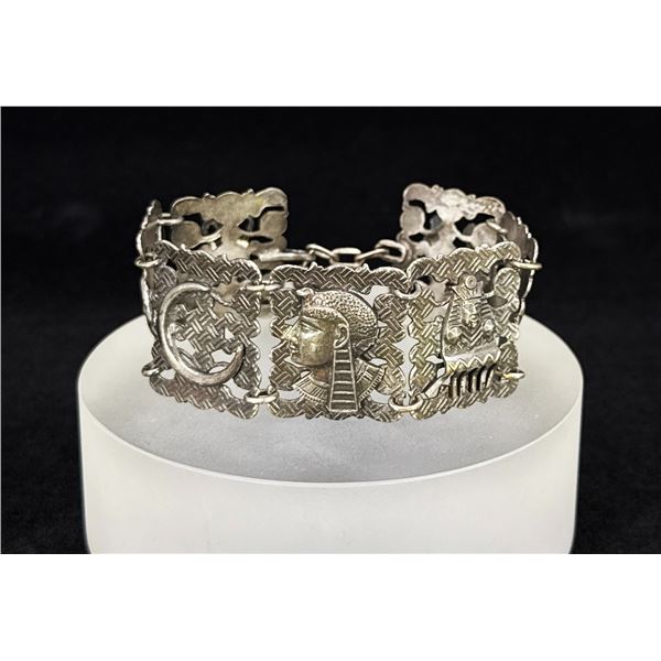 Sterling Silver Egyptian Pattern Bracelet