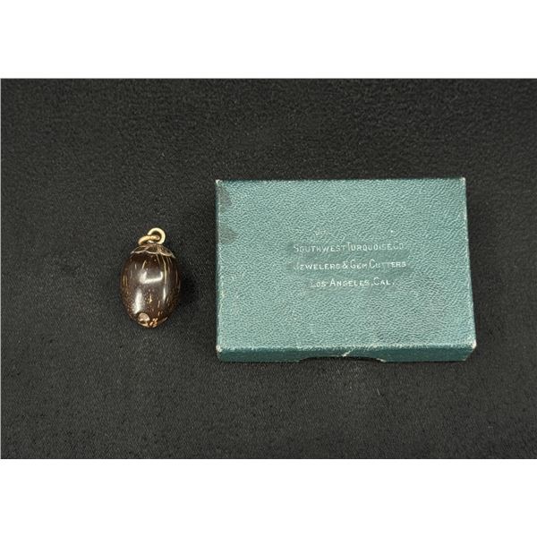 Thai Gold Pum Pui Coconut Seed Necklace Pendant