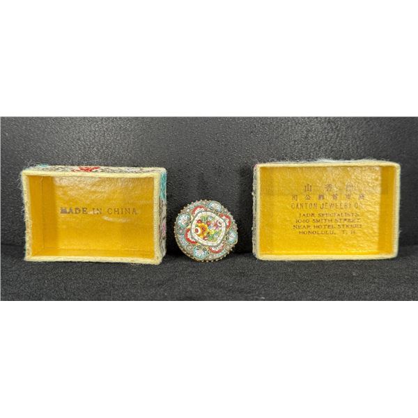 Micro Mosaic Italian Floral Brooch