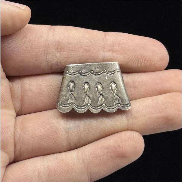 Navajo Sterling Silver Cowboy Scarf Slide