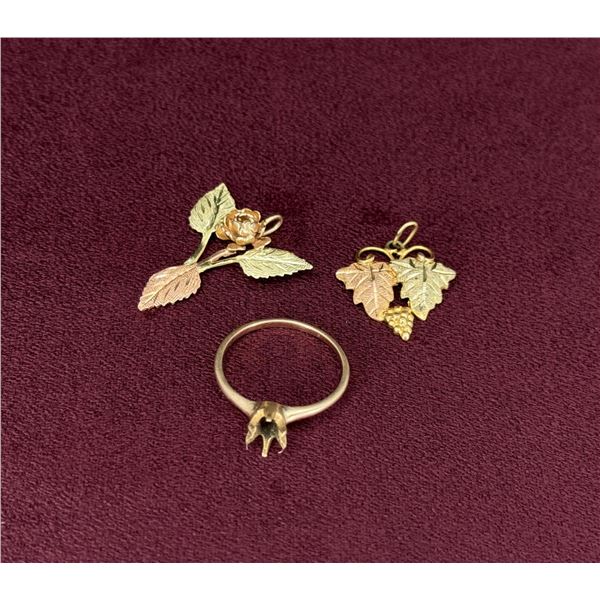 10k Black Hills Gold Jewelry Grouping