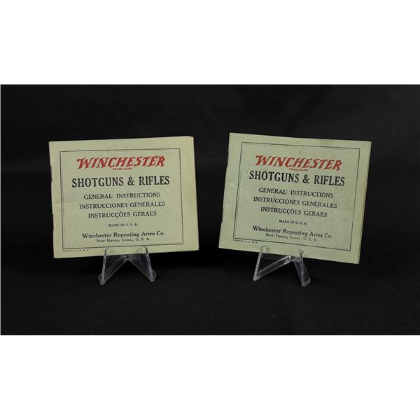 Pair of Winchester General Instructions Booklets