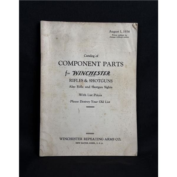 1936 Winchester Catalog of Gun Component Parts