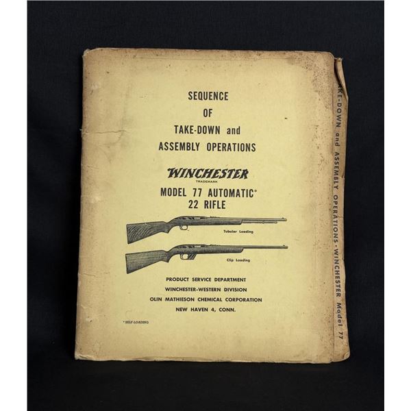 Winchester Assembly Manual Model 77 .22 Rifle