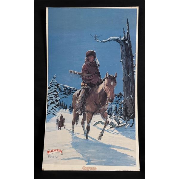 1977 Joe Ferrara Cheyenne Winchester Sign