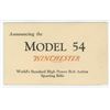 Image 1 : 1925 Winchester Model 54 Introduction Brochure