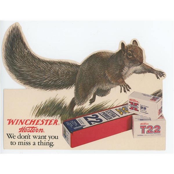 Winchester Squirrel Shelf Talker Store Display