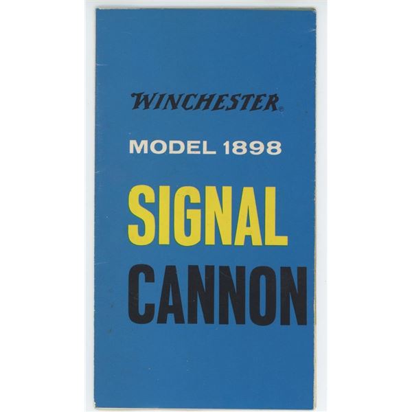Winchester Model 1898 Signal Cannon Brochure