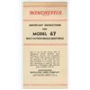 Image 1 : Winchester Instructions for Model 67 Brochure