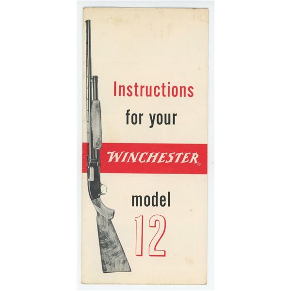 Winchester Model 12 Instruction Manual Brochure