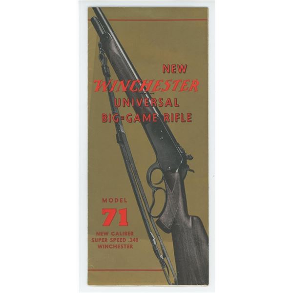 Winchester Model 71 .348 Introduction Brochure