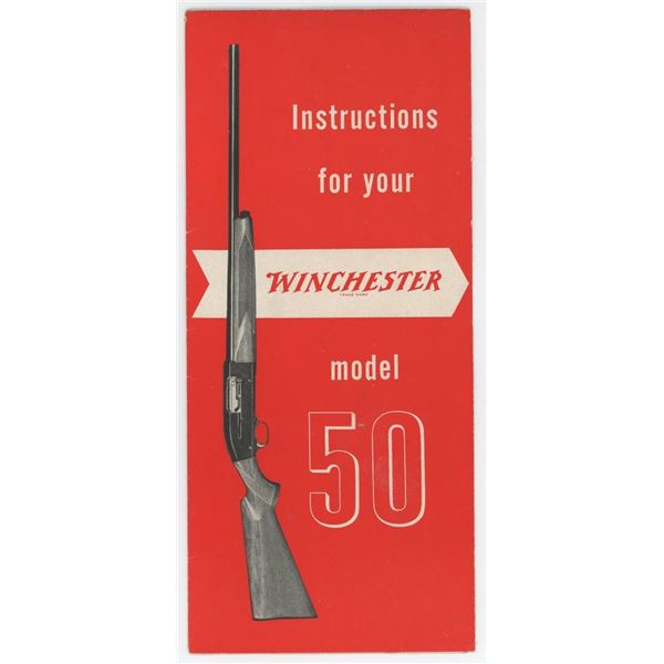 Winchester Model 50 Instruction Manual Brochure
