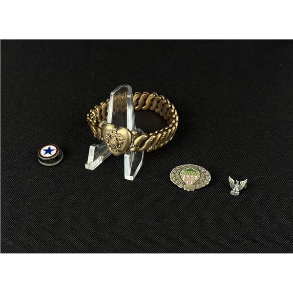 Collection of WW2 US Army Sweetheart Jewelry