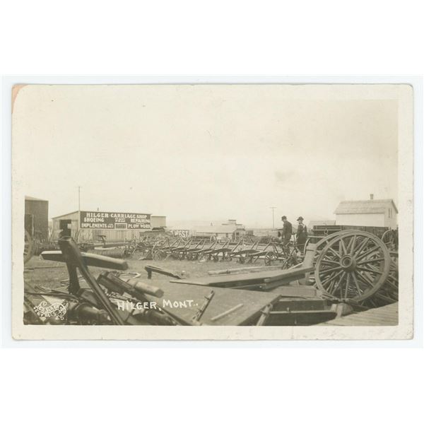 Hilger Montana Carriage Shop RPPC Photo Postcard