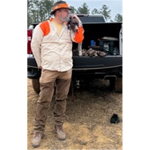 A half-day, fully guided South Carolina quail hunt for two