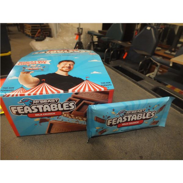 1 Box Of Mr Beast Milk Crunch Chocolate Bars