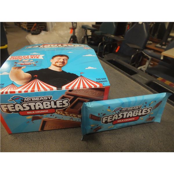 1 Box Of Mr Beast Milk Crunch Chocolate Bars