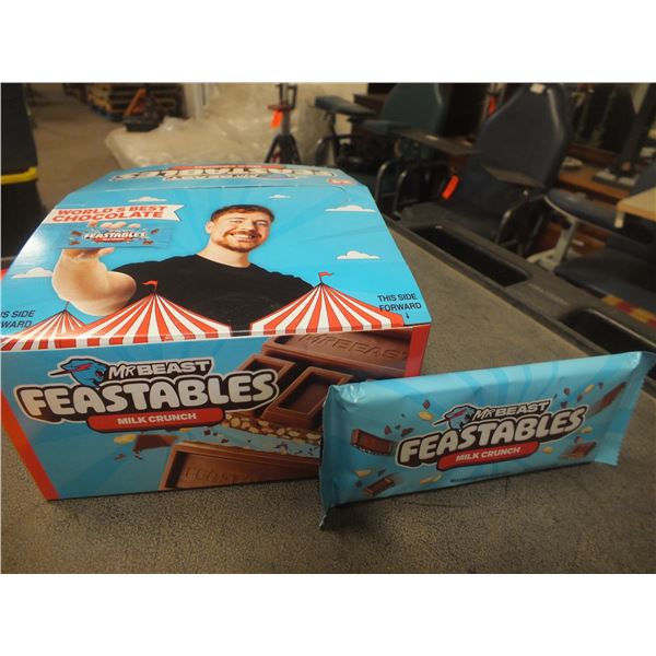 1 Box Of Mr Beast Milk Crunch Chocolate Bars