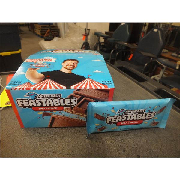 1 Box Of Mr Beast Milk Crunch Chocolate Bars