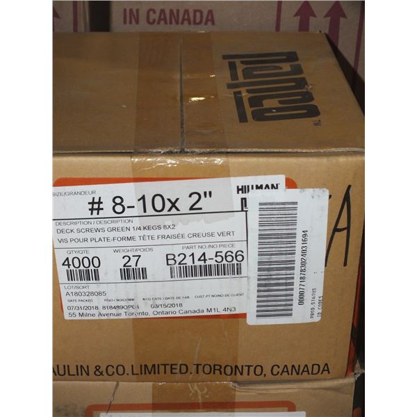 1 Box Of #8-10 x2 Green Deck Screws