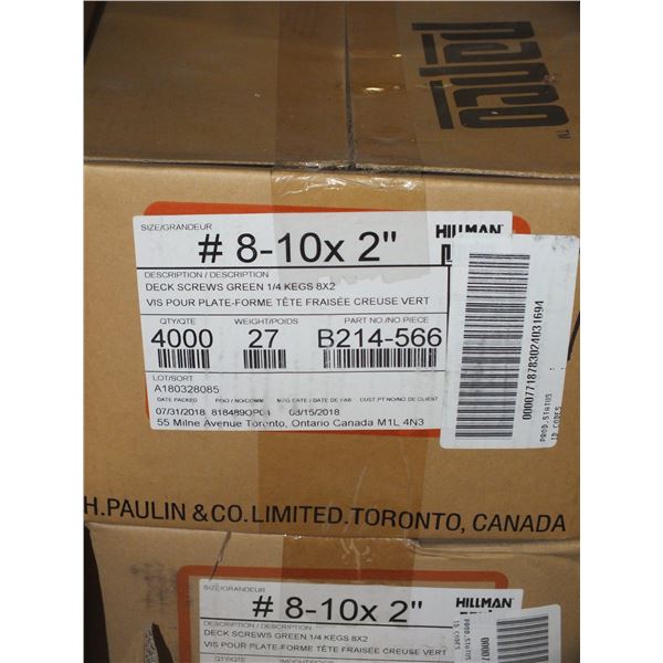 1 Box Of #8-10 x2 Green Deck Screws