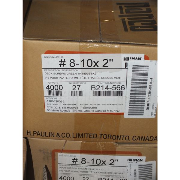 1 Box Of #8-10 x2 Green Deck Screws