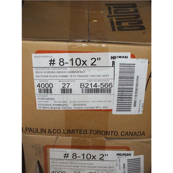 1 Box Of #8-10 x2 Green Deck Screws
