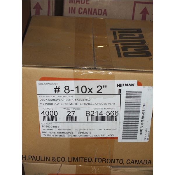 1 Box Of #8-10 x2 Green Deck Screws