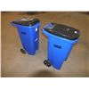 Image 1 : Two 35 gal Garbage Cans On wheels