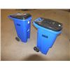 Image 1 : Two 35 gal Garbage Cans On wheels